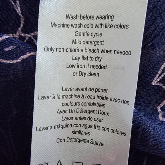 Motherhood Maternity Chiffon Kimono Ruana One Size Navy Pink Whimsy Fairycore - Picture 8 of 8